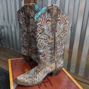 Womens Corral Cowboy Boots Size 10.5